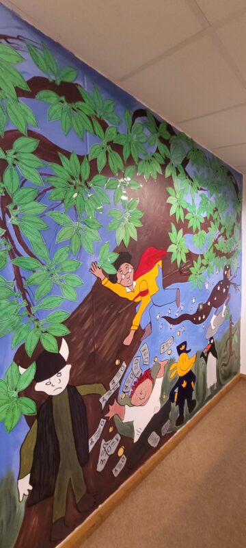 Library mural